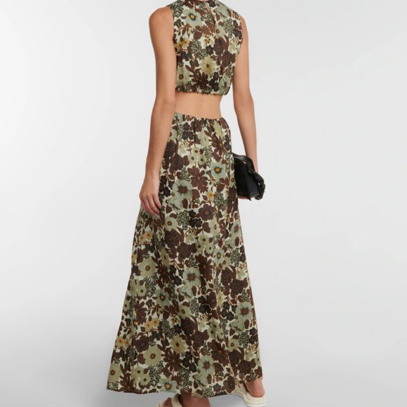 SIR the label Floral Cutout Dress - Black and Green - Picture 3 of 6